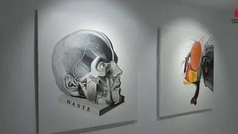 Imagen de las obras que componen las tres exposiciones situadas en El Almacén.