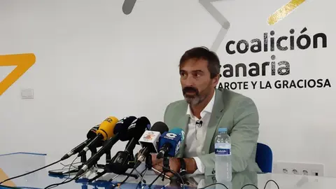 Pedro San Ginés en la rueda de prensa que ha anunciado su renuncia a liderar las listas de CC.