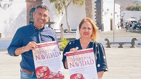 Presentación del almuerzo de Navidad.