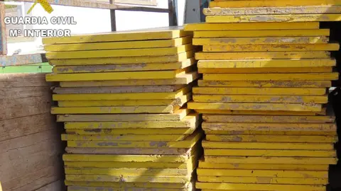 Material sustraído en la obra de Playa Blanca.