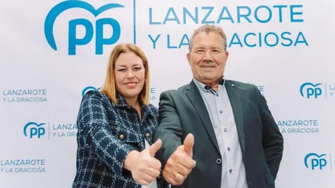 Astrid Pérez con Ramón Ortiz.