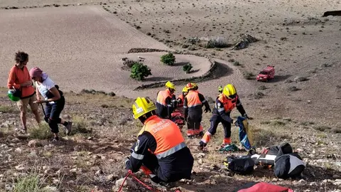 Imagen de la actuación de los bomberos