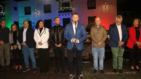 Óscan Noda durante el discurso