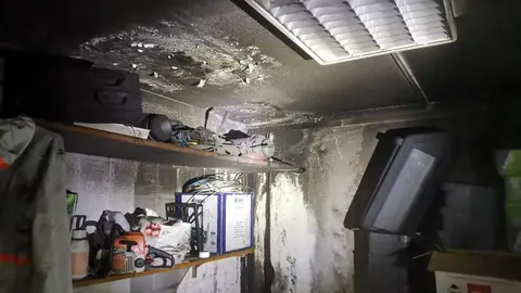 Imagen del daño que causó el incendio