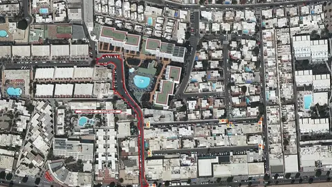 Imagen de la calle Doramas en Puerto del Carmen.