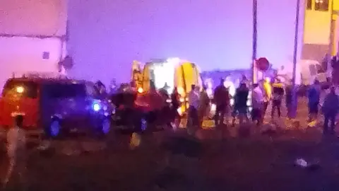Imagen del accidente tomada por una vecina de la zona