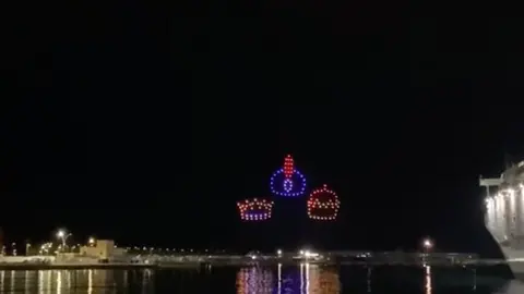 Imagen de archivo de un espectáculo de drones.