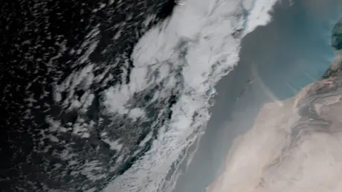 Mapa meteológico del clima del archipiélago.