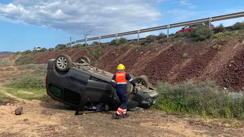 Imagen de la llegada de los bomberos al lugar del siniestro