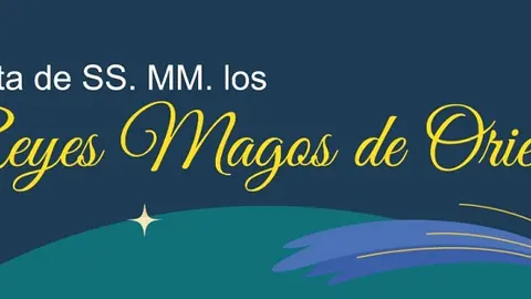 Cartel promocional de la visita de los Reyes Magos.