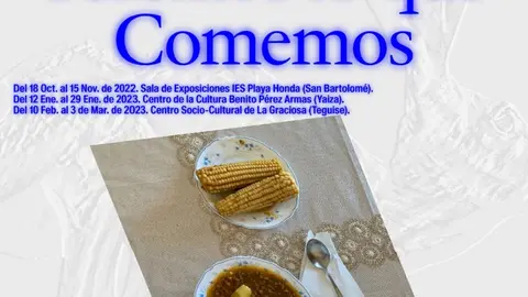 Cartel de la exposición de la Bienal en Yaiza del 12 al 29 de enero