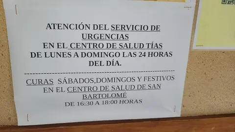 Cartel centro salud