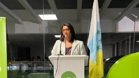 Arminda Barreto durante su intervención.