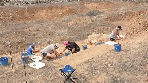 Imagen de excavación que se está realizando en Teguise.