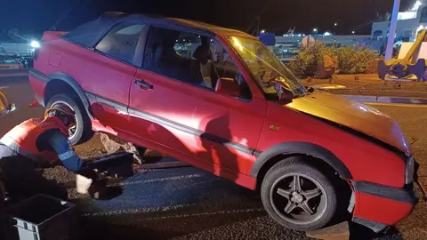 Imagen del vehículo siniestrado