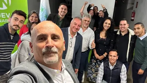 Imagen de la agrupación de San Bartolomé con Luis Campos