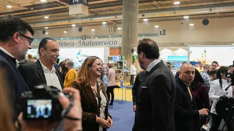 La presidenta del Cabildo, el consejero de Agricultura y el alcalde de San Bartolomé en la Feria.
