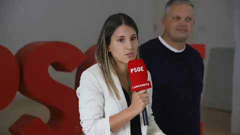 Jenifer Galán en un acto del PSOE en Lanzarote.