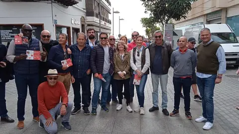 Miembros del PSOE de Lanzarote este fin de semana en Arrecife.