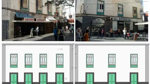 Comparativa de dos edificios de Arrecife.