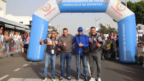El alcalde de Yaiza y el concejal de Deportes no se quisieron perder la prueba