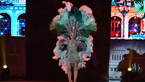 Imagen de una de las actuaciones en el certamen de las Reinas.