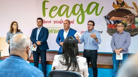 Imagen de la última edición de Feaga en la que el ex director general detenido todavía ejercía sus funciones como representante del Gobierno autónomo.