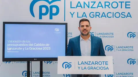 Jacobo Medina durante la rueda de prensa de valoración de los presupuestos del 2023.