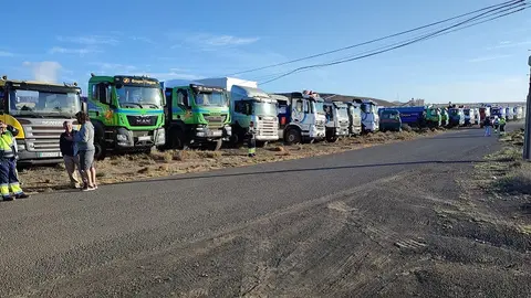 Protesta de los transportistas por el tacografo.