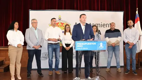 Comparecencia de prensa del grupo de gobierno de Yaiza con motivo de los presupuestos de 2023.