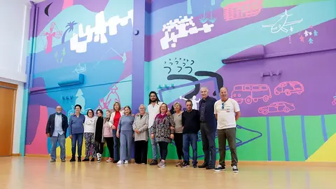 Inauguración del mural Viaje en el tiempo.