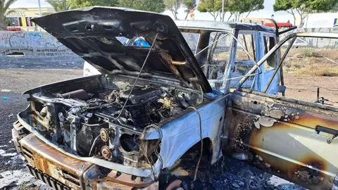 Imagen de cómo quedó el vehículo