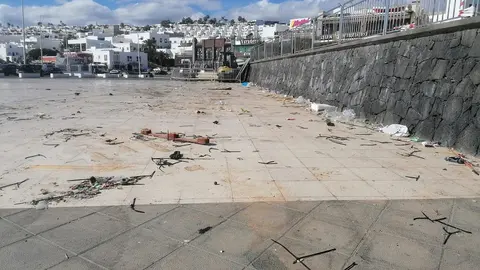 Estado recinto ferial tras carnaval.