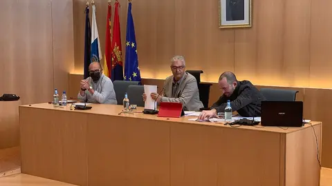 José Juan Cruz y Nicolás Saavedra en el Pleno de Tías.