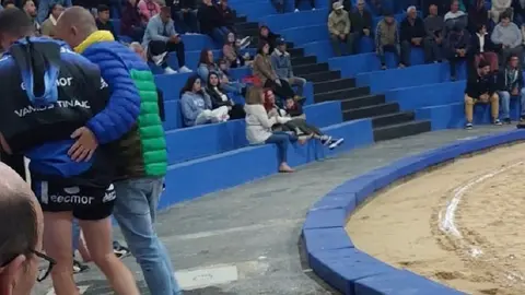 Imagen de la situación acontecida el pasado fin de semana en una luchada en Tinajo.