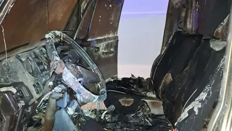 Incendio del coche en Playa Honda.