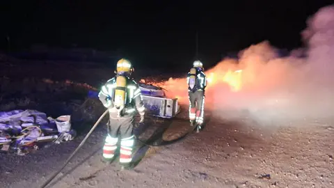 Incendio de contenedores en Arrecife.