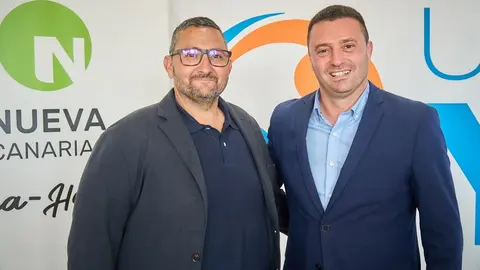 Marcos Lemes junto a Óscar Noda.