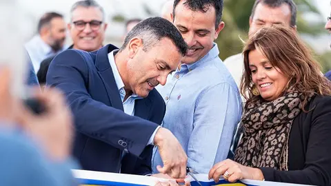 Oswaldo Betancort inaugurando la II Feria Ganadera, Agrícola y Pesquera de Lanzarote.