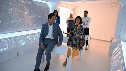 Visita del director general de Infraestructuras Turísticas del Gobierno de Canarias a la nueva Casa de los Volcanes