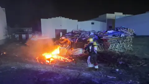Incendio en la barriada de Tenorio.