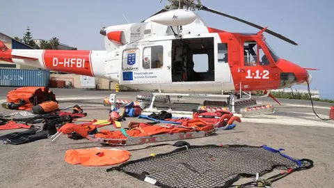 Nuevo helicóptero del Gobierno de Canarias para emergencias.
