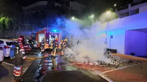Imagen del aparatoso incendio de Puerto del Carmen
