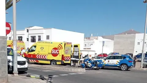 Momento de la asistencia médica. Foto, MIGUEL ÁNGEL DE LEÓN