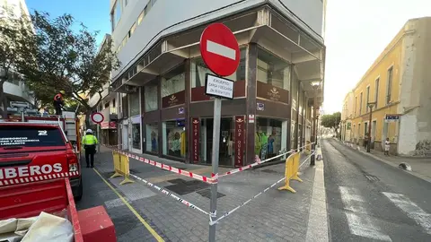 Imagen de la actuación de los bomberos