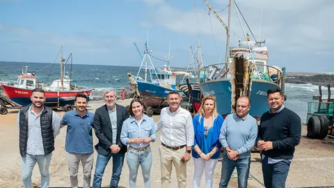 Fernando Clavijo visitando los diferentes lugares de Lanzarote.