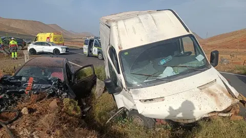 Imagen del lamentable estado en el que quedaron los vehículos siniestrados