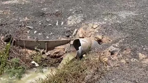 Imagen del vertido de aguas residuales en la zona del Cable.