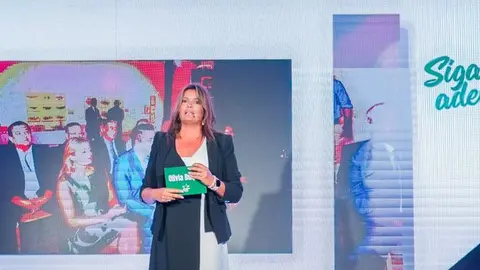 Olivia Duque durante su discurso en Los Valles.