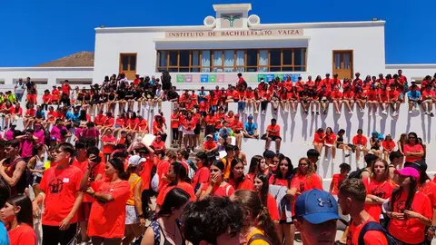 Imagen de los alumnos del Instituto de Yaiza